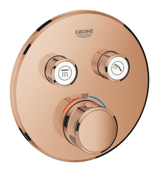 Element natynkowy do montażu gotowego z Rapido SmartBox (35600000) GROHE Grohtherm SmartControl do baterii termostatycznej podtynkowej mosiężny warm sunset  | 29119DA0