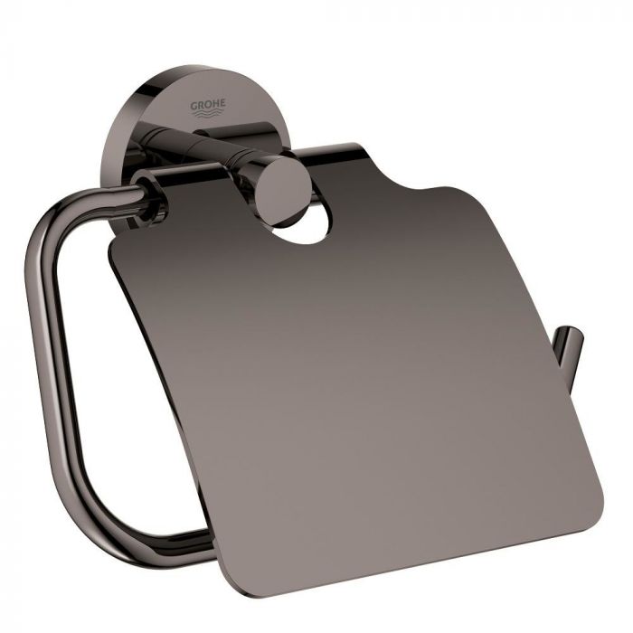 Uchwyt na papier z pokrywą GROHE Essentials metal hard graphite  | 40367A01