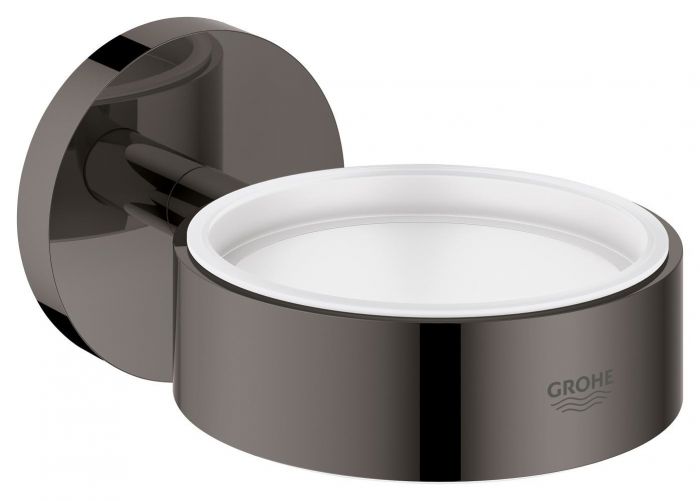 Uchwyt do szklanki, mydelniczki lub dozownika mydła w płynie GROHE Essentials ukryte mocowania metalowy hard graphite | 40369A01