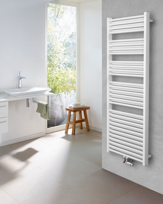 Grzejnik łazienkowy Zeno ZN-150-050-05 746 W 1508x  500 x 80 mm RAL 9016 traffic white przyłącze S038  | ZN15005005RAL9016