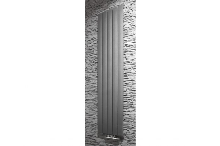 Grzejnik pionowy pojedynczy Altus VV AVV 220/50 2200 x 508 mm 1199 W przyłącze dolne środkowe 51 13 jasny grafit mat