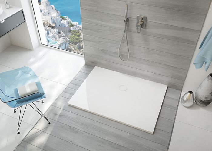 Brodzik mineralny prostokątny 90 x 120 x 3 cm SANPLAST Open Mineral B-M/OPEN 90x120x1,5 z syfonem z pokrywą | 645430055001002