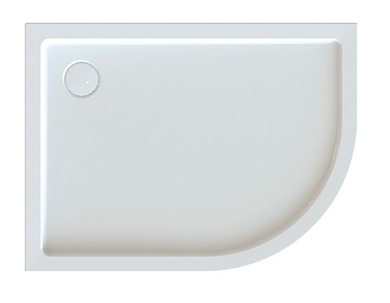 Brodzik akrylowy półokrągły SANPLAST Free Line BP-L/FREE 80x100x5+STB 800 /101000 /1050 /10cm biały EW | 615040176001000