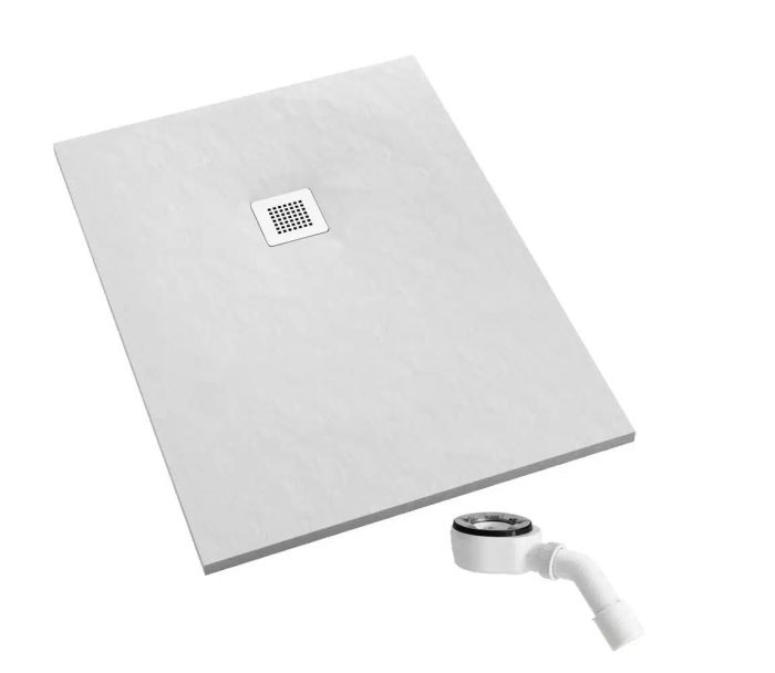 Brodzik prostokątny 80 x 170 SCHEDPOL Kalait White Stone | 33113BSTM2