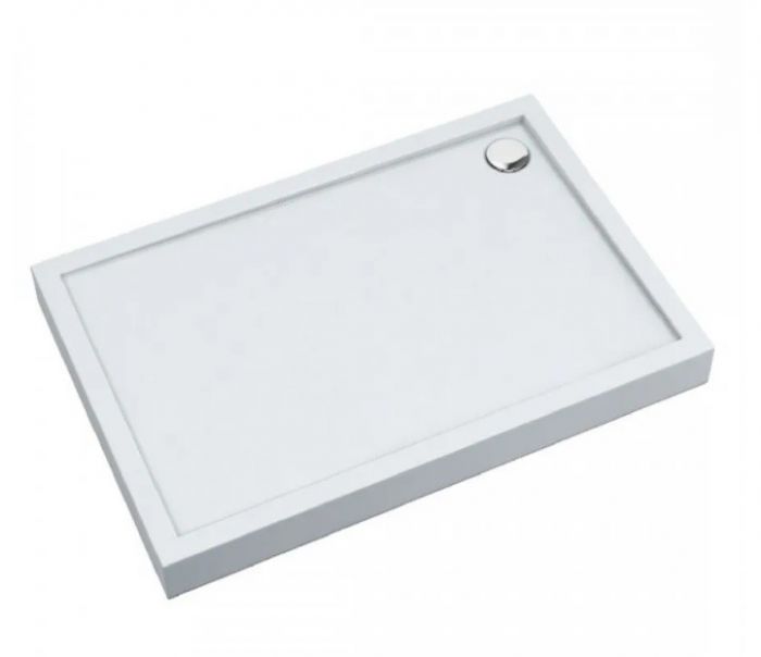 Brodzik akrylowy STABILSOUND prostokątny z zintegrowanym frontowym panelem 140 x 80 x 12 cm SCHEDPOL CAMERON  | 3STC2P80140