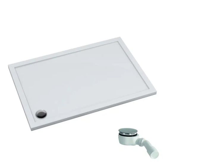 Brodzik prostokątny 150 x 75 SCHEDPOL Caspar New w zestawie syfon czyszczony od góry | 32381