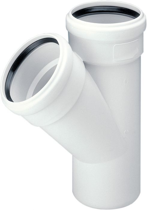 Trójnik Skolan dBEA 45° niskoszumowy 110 / 75 mm biały