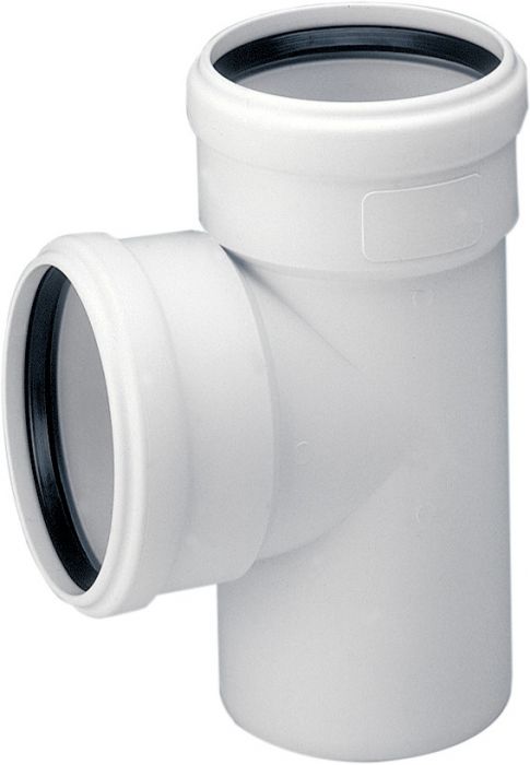Trójnik Skolan dBEA 87° niskoszumowy 75 mm biały