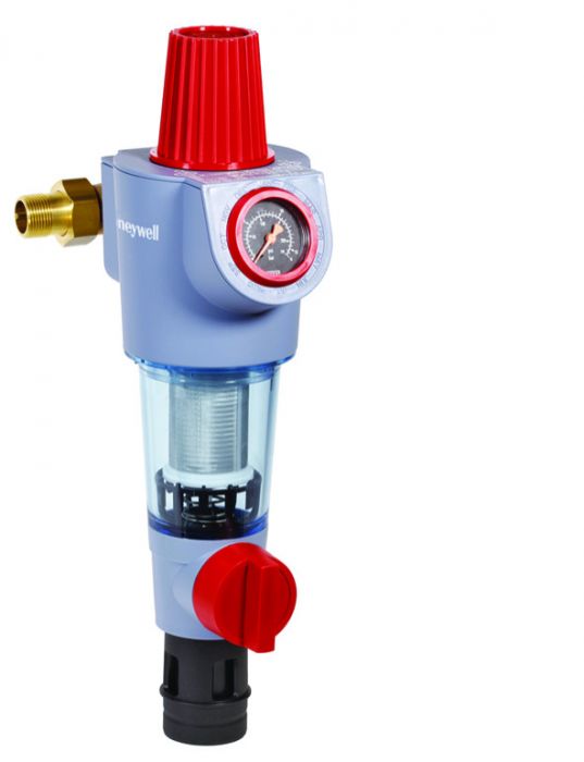 Filtr do wody z regulatorem ciśnienia z płukaniem wstecznym, z łącznikiem obrotowym siatka filtracyjna 50 mikronów FK74CS 3/4" PN 16 Kvs 5.8