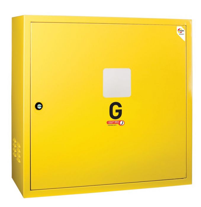 Skrzynka gazowa metalowa brązowa 600 "x"x 600 "x"x 250 mm WEBA | 0625060022