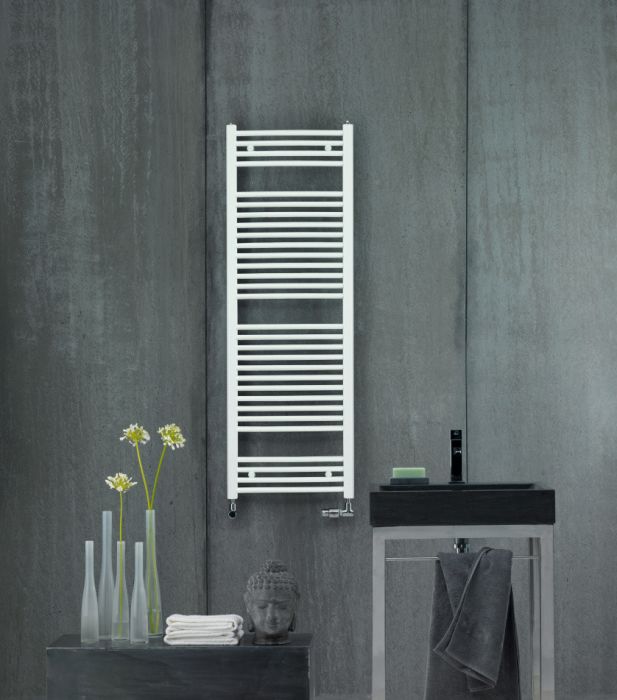 Grzejnik łazienkowy ABT 120-050 1226 x 493 x 100 mm 567 W dolne RAL9016 - Traffic White #2