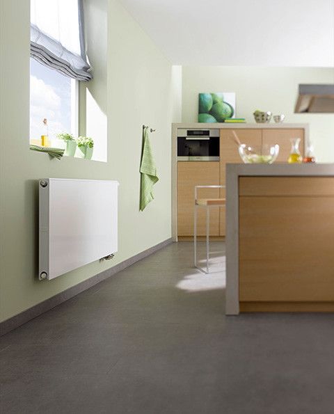 Grzejnik płytowy therm-x2 Plan-V typ 33 1435 W 905 x 605 x 157 mm RAL 9016 biały przyłącze dolne lewe | PTV330900601L1K