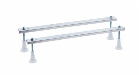 Stelaż metalowy do brodzików standardowych oraz wanien zestaw składa się z kompletu dwóch szyn oraz 4 nóżek o regulowanej wysokości 111-154 mm <nazwa_producenta>_|_L06