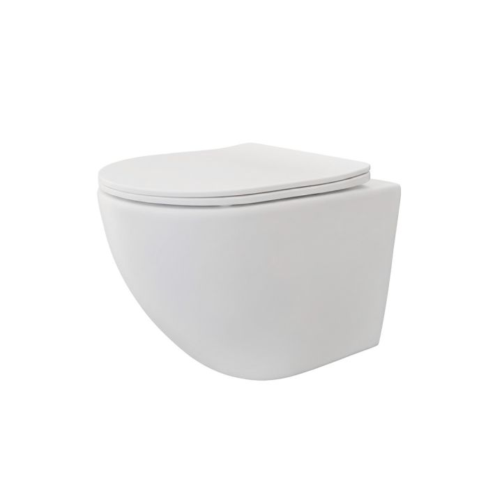 Miska WC ceramiczna wisząca DOMINO VITALLE Nerio 36.5 x 49.5 cm z deską wolnoopadającą  | MIS001SANNER