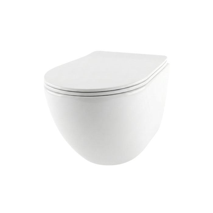Miska WC wisząca DOMINO VITALLE Nerio Grande 36.5 x 52 cm z deską wolnoopadającą  | MIS002SANNRG