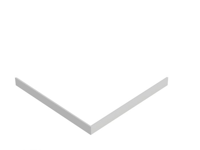 Obudowa aluminiowa brodzika prostokątny 750 x 750 x 90 mm SANPLAST OBL biała EW | 625400101001000