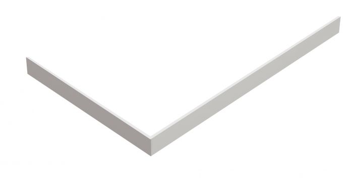 Obudowa aluminiowa brodzika prostokątny 800 x 1500 x 90 mm SANPLAST OBL biała EW | 625400138001000