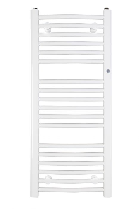 Grzejnik łazienkowy Omega R OMER-40/70 281 W 686x 400 x 102 mm C35 white silk przyłącze dolne | OMER4070