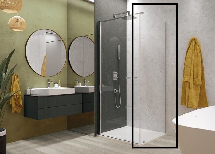 Kabina natryskowa SANPLAST Exa Line SS0/EXA LINE-120-S sbW0 srebrny błyszczący  | 600540117038401