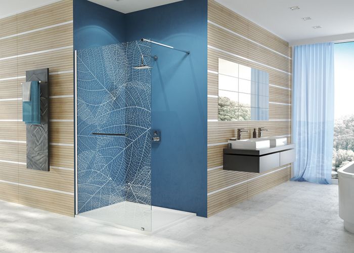 Kabina WALK-IN prostokątny SANPLAST Free Line II P/FREEII-70 700 x 2000 mm czarna matowa szkło hartowane transparentne W0 z powłoką Glass Protect | 600261040059401