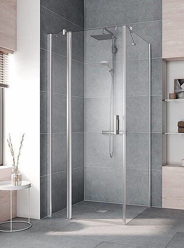 Ściana boczna KERMI ŁAZIENKI Pega PE TWD 1000 x 2000 mm srebro wysoki połysk szkło hartowane ESG przezroczyste z powłoką KermiCLEAN | PETWD10320VPK