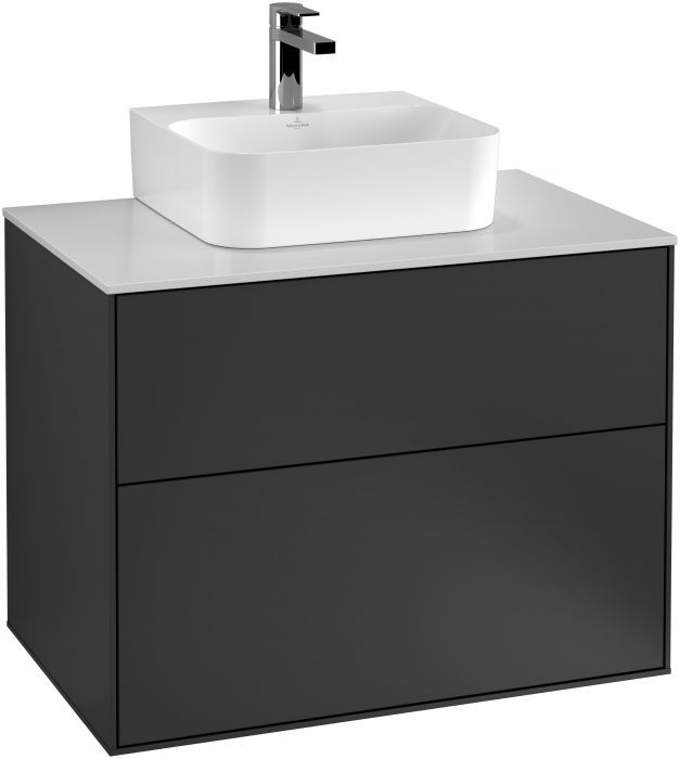 Umywalka ceramiczna VILLEROY & BOCH Finion ścienna mała prostokątny bez przelewu 430 x 390 mm weiss alpin z powłoką CeramicPlus | 43644LR1
