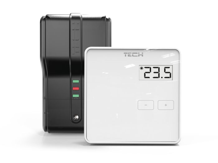 Regulator pokojowy dwustanowy bezprzewodowy TECH ST-294 v2 biały | WG110463