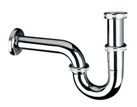 Syfon umywalkowy rurowy MCALPINE z mosiądzu 1 1/4" x 32 mm chromowany bez spustu | 215CB