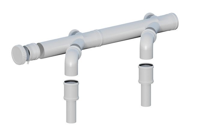 System kaskadowy 2 kotły DN 200/110
