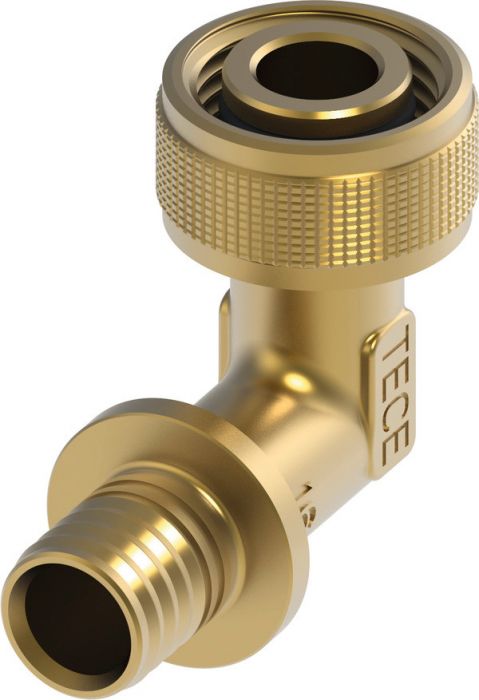 Szybkozłącze z brązu kolano 90° zaciskane TECEflex 16 mm x 1/2" GW
