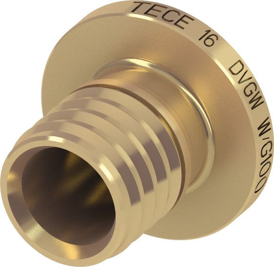 Zaślepka mosiądz standard zaciskana TECEflex 14 mm