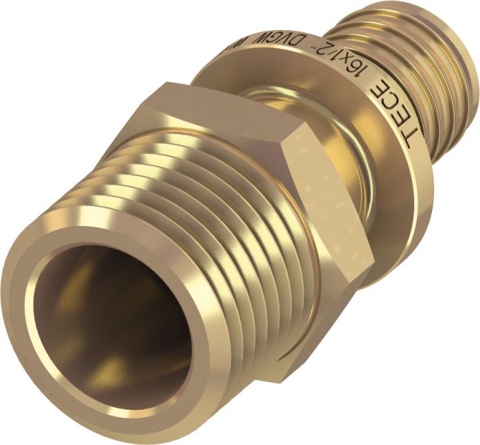 Nypel z mosiądzu standard przejściowy TECEflex 40 mm x 1 1/4" GZ