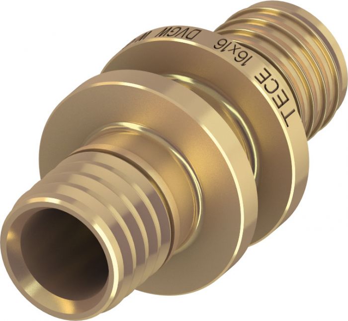 Złączka mosiądz standard prosta zaciskana TECEflex 50 mm