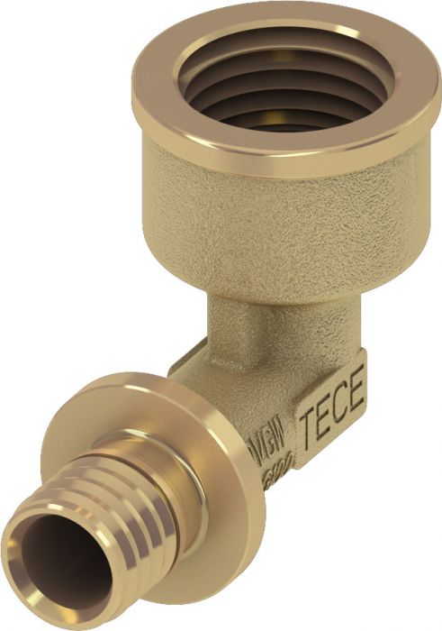 Mufa z mosiądzu standard przejściowa kątowy 90° TECEflex 16 mm x 1/2" GW
