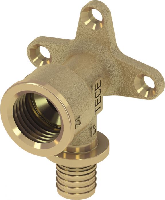 Kolano mosiądz standard naścienne 14 mm x 1/2" GW