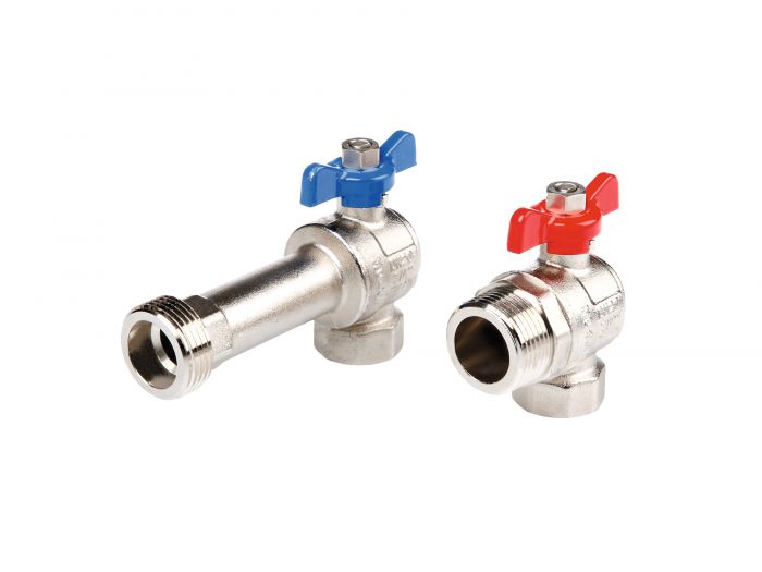 Zawór do rozdzielacza kątowy 3/4" GW x 1" GZ TECE TECEfloor | 77381002