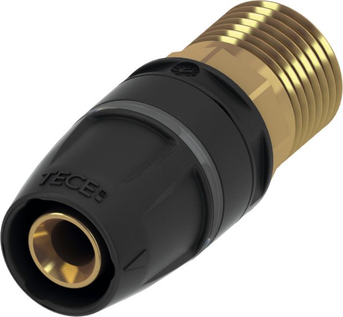Nypel mosiądz standard przejściowy połączenie wtykowe typ "push" TECElogo 25 mm x 1" GZ