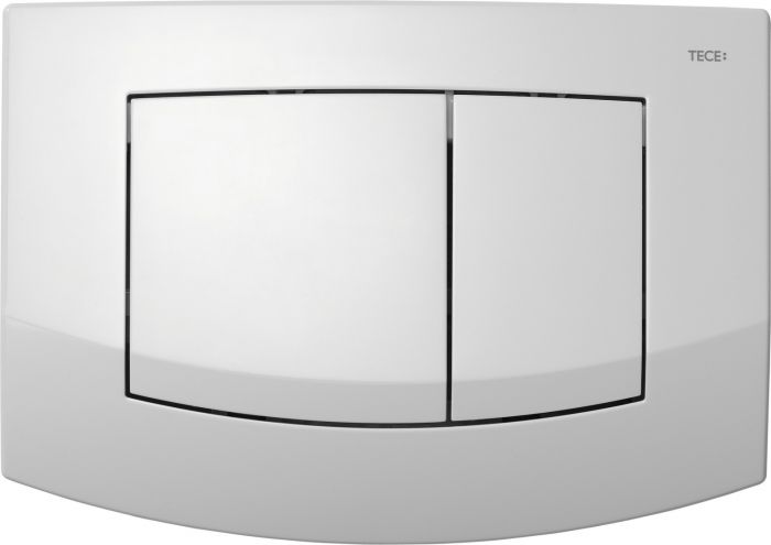 Przycisk spłukujący podwójny do WC TECEambia 214  x152  x22 mm z tworzywa sztucznego biały antybakteryjny 