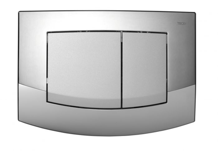 Przycisk spłukujący podwójny do WC TECEambia 214  x 152  x 22 mm z tworzywa sztucznego chrom połysk/chrom matowy