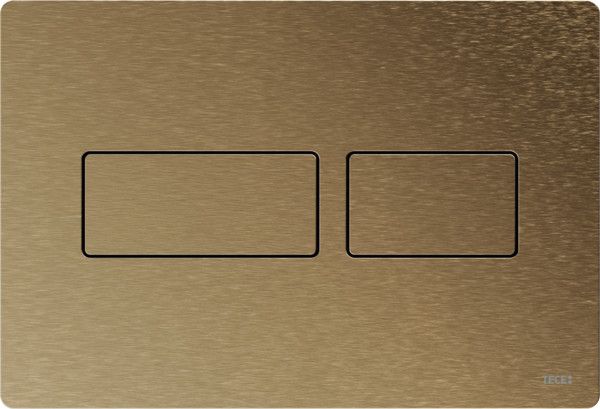 Przycisk spłukujący TECE TECEsolid podwójny do WC metalowy brąz szczotkowany 220 x 150 x 6 mm  | 9240444