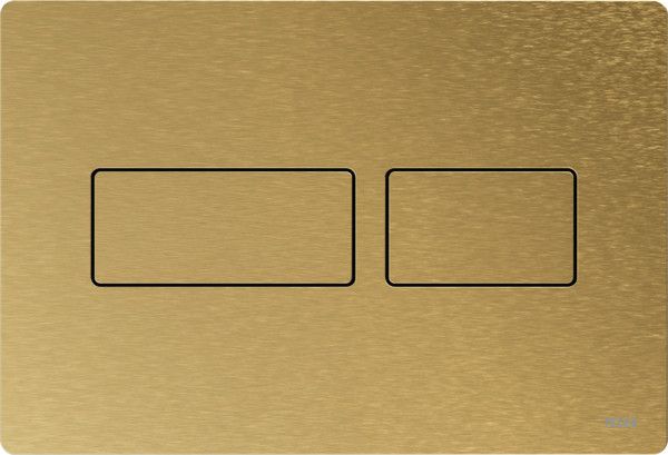 Przycisk spłukujący TECE TECEsolid podwójny do WC metalowy mosiądz szczotkowany 220 x 150 x 6 mm | 9240445