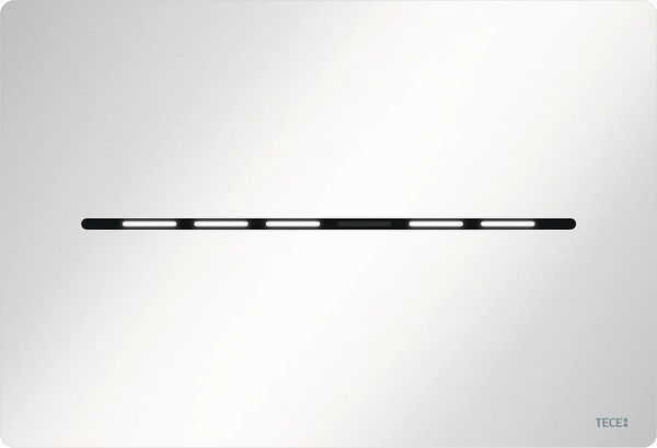 Mechanizm spłukujący TECE TECEsolid elektroniczny do WC stal szczotkowana biały połysk 220 x 150 x 6 mm  | 9240462
