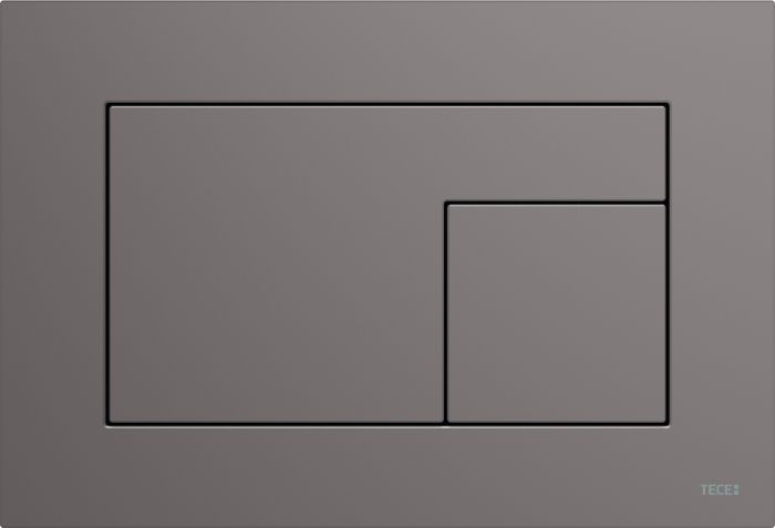 Przycisk spłukujący TECE TECEvelvet podwójny do WC tworzywo sztuczne z powłoką Fenix grigio londra 220 x 150 x 5 mm | 9240731