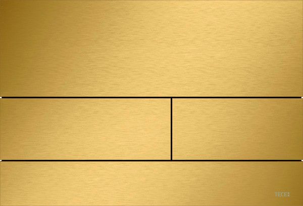 Przycisk spłukujący TECE TECEsquare II podwójny do WC z metalu złoty optyczny szczotkowany 220 x 150 x 3 mm | 9240847