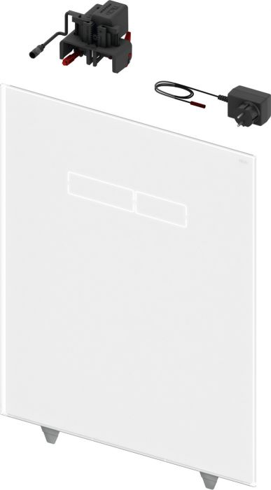 Obudowa górna TECElux 430  x 555  x 16 mm z elektronicznym uruchamianiem "sen-Touch" szkło biała