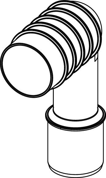 Kolano do stelaża odpływowe TECE TECEprofil  | 9820035