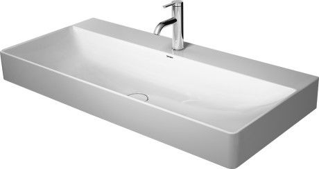 Umywalka DuraCeram DURAVIT DuraSquare meblowa prostokątny 3-otworowa bez przelewu 800 x 470 x 145 mm biały alpin | 2353800044