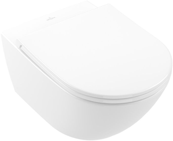 Miska WC z deską wolnoopadającą Sanitary ceramics VILLEROY & BOCH Universo TwistFlush wirowa 37 cm biały Alpin | 4670T901