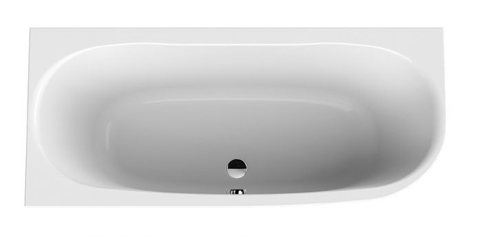 Wanna akrylowa asymetryczny przyścienna SANPLAST Luxo WALse-kpl-mb/LUXO 80x180+STW 1800 800 x 600 mm biała EW  | 610370122001000 #2