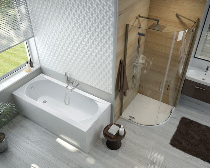 Wanna akrylowa prostokątny SANPLAST Prestige WP-kpl/PR 75x170+SP 1700 750 x 630 mm biała EW z obudową i syfonem  | 610070017001000
